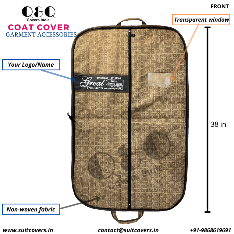 coat cover-beige-non woven -front-min